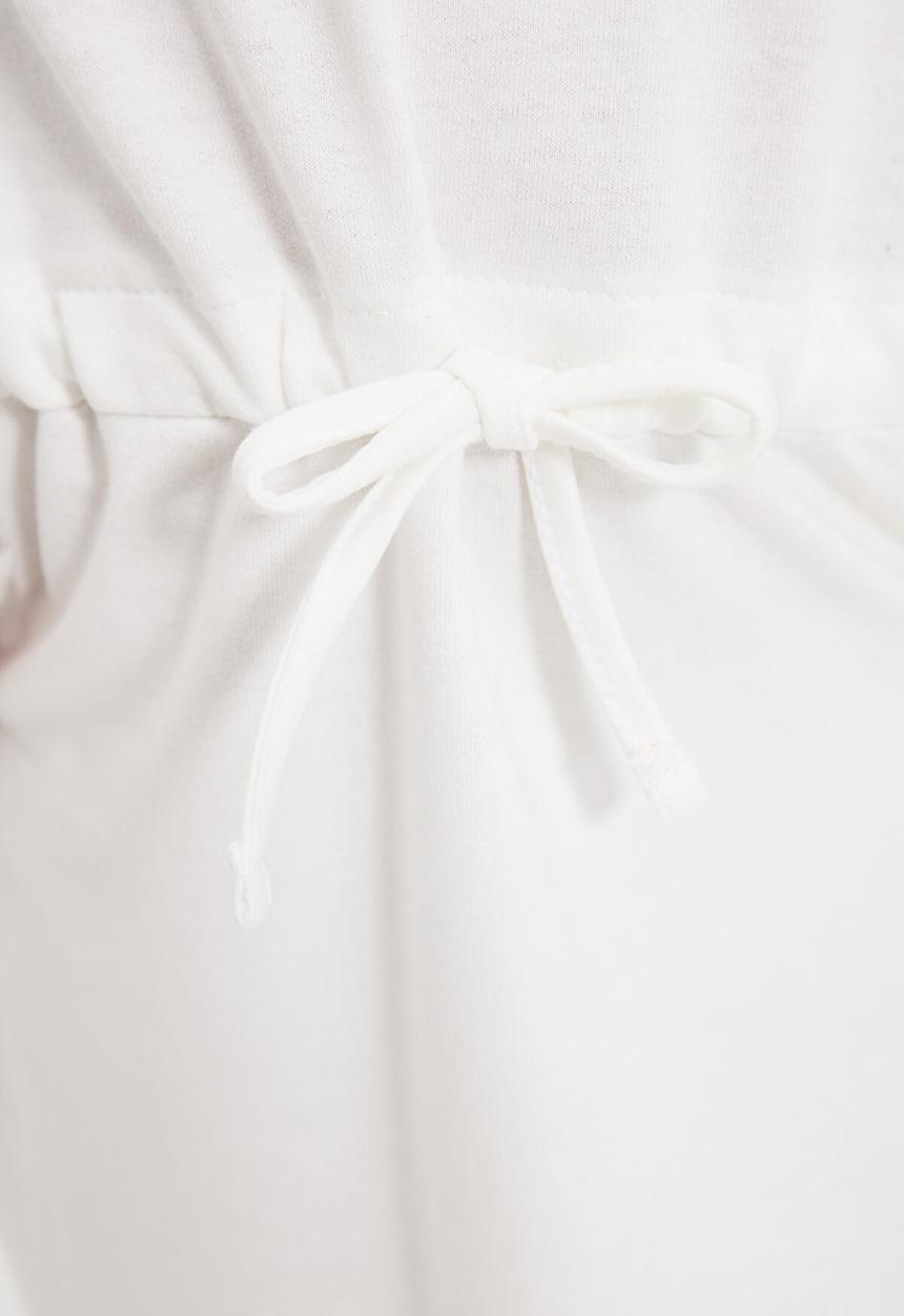 Trendyol - Colour block long sleeve dress - white