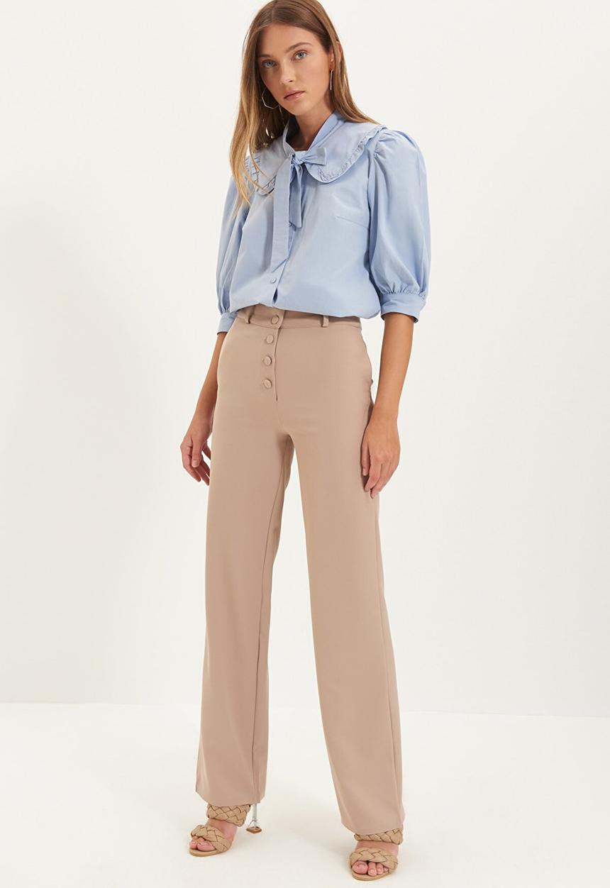 Trendyol - Front buttoned trousers - beige