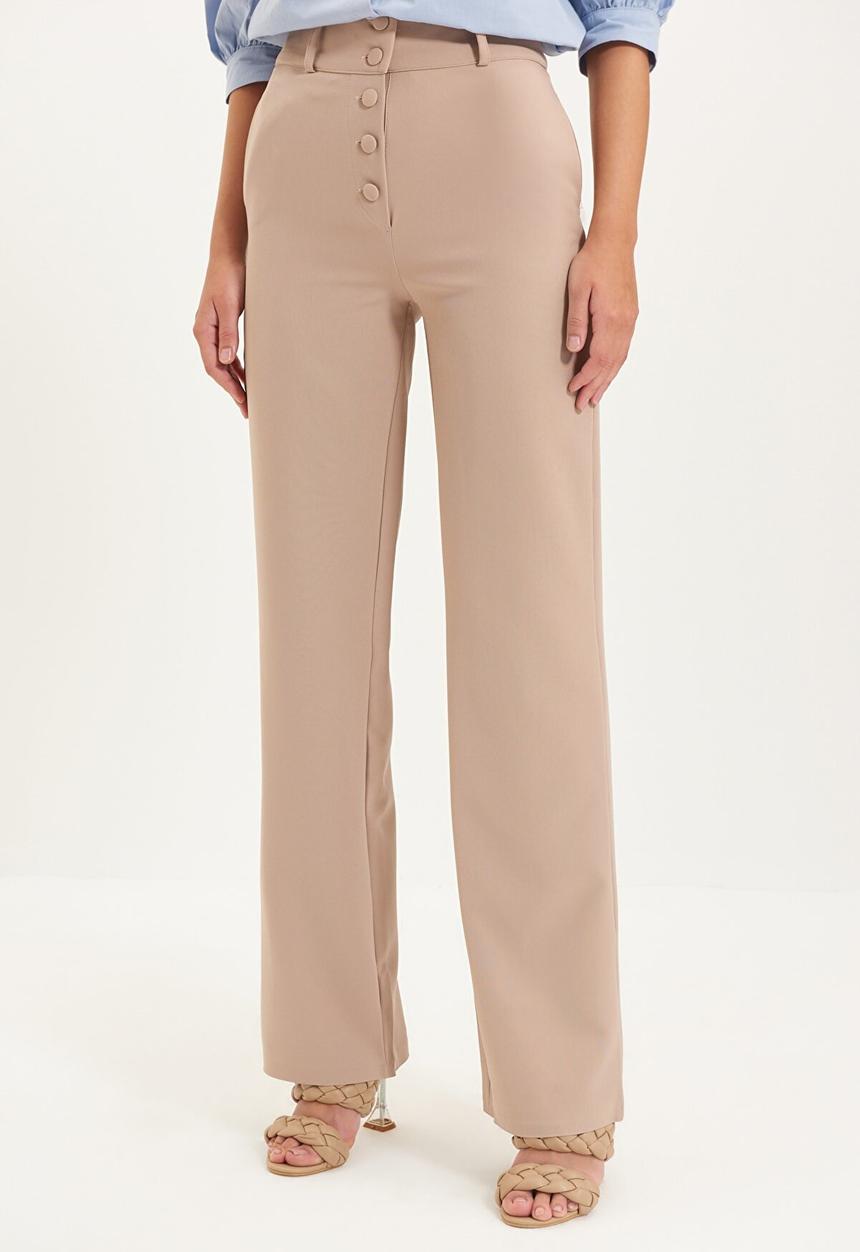Trendyol - Front buttoned trousers - beige