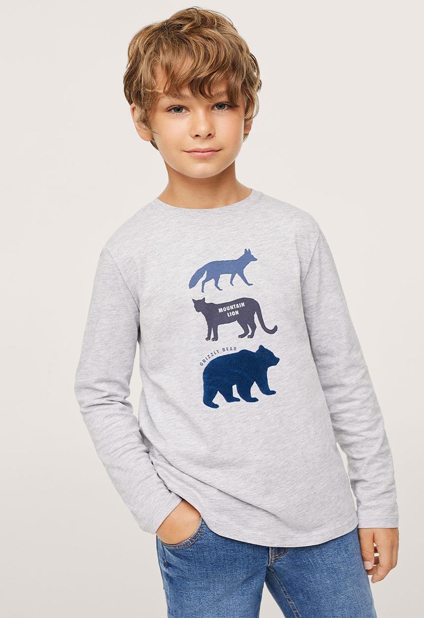 MANGO - T-shirt gracier - medium gray