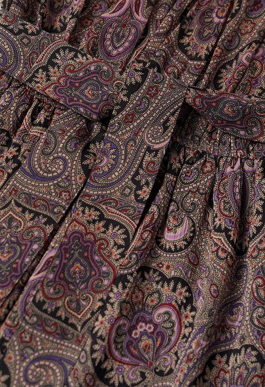 MANGO - Dress paisley - black