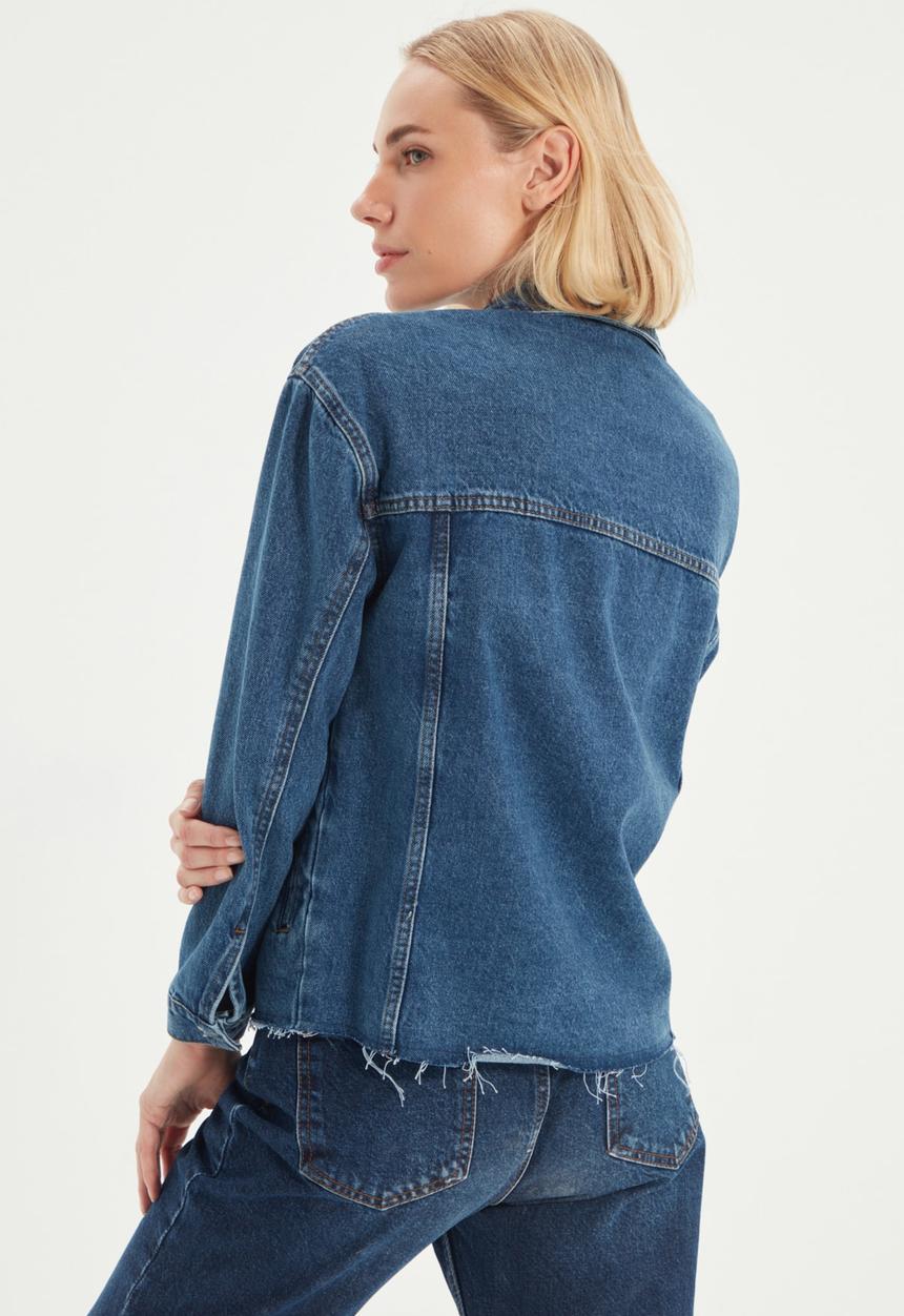 Trendyol - Basic denim jacket - indigo