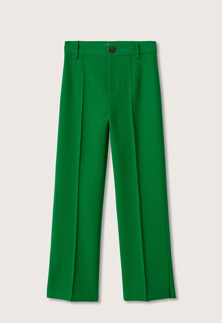 MANGO - Trousers maca - green