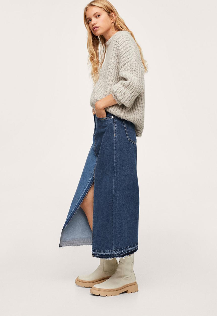 MANGO - Skirt iggy - blue