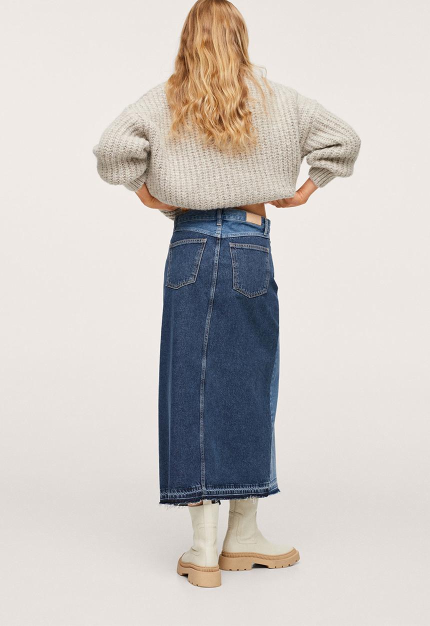 MANGO - Skirt iggy - blue