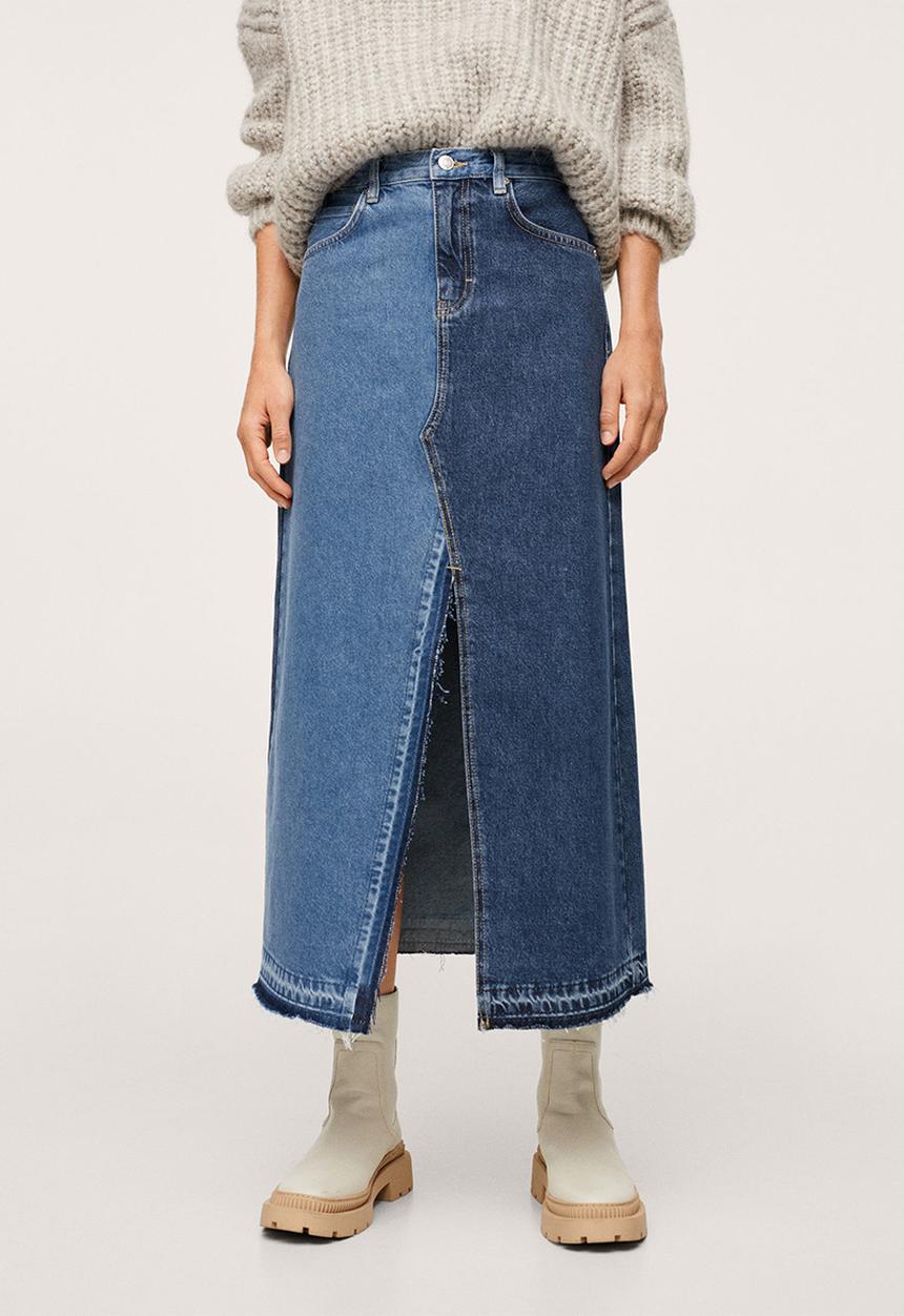 MANGO - Skirt iggy - blue