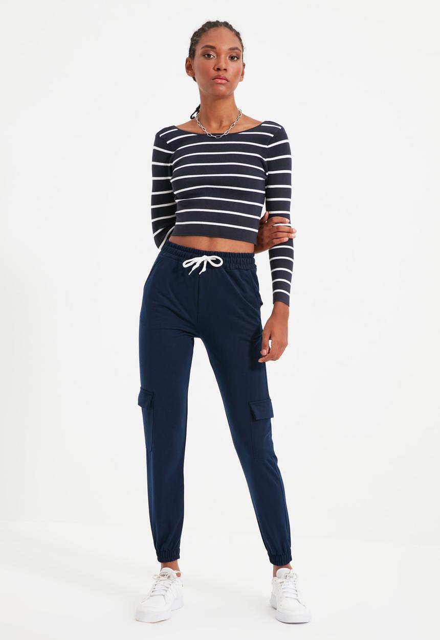 Trendyol - Basic jogger with cargo pocket - navy