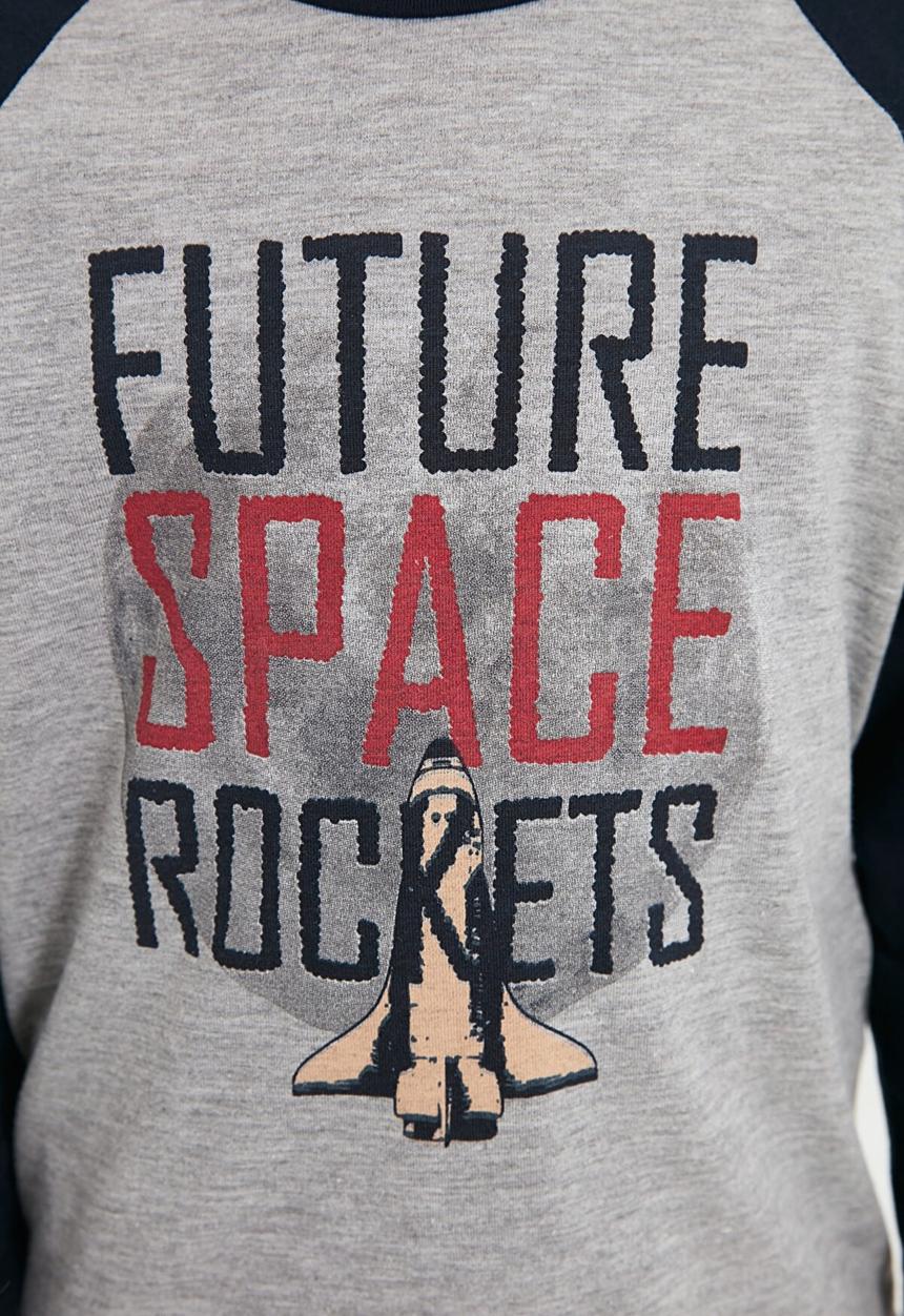 Trendyol - Future space rockets tee - grey