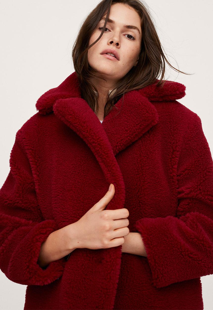 MANGO - Coat currito - red
