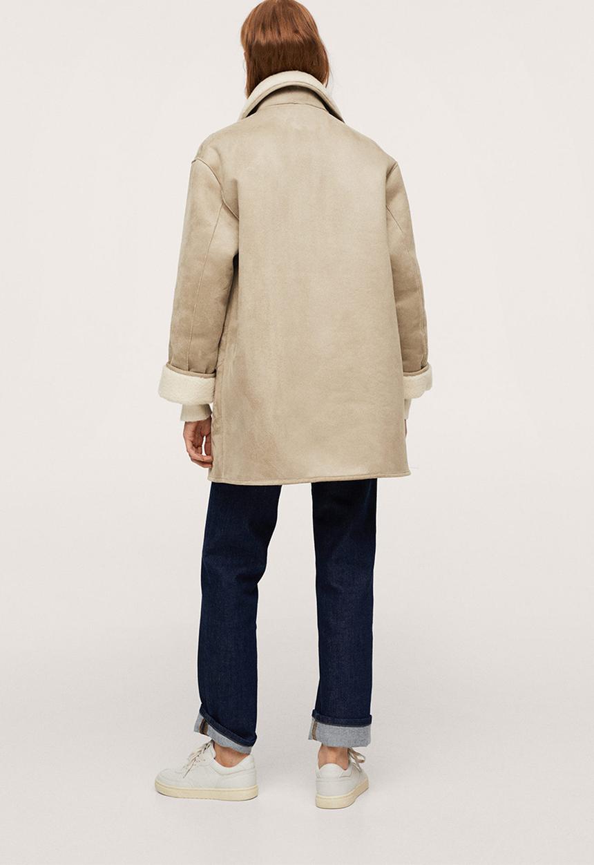 MANGO - Coat laca - light pastel grey