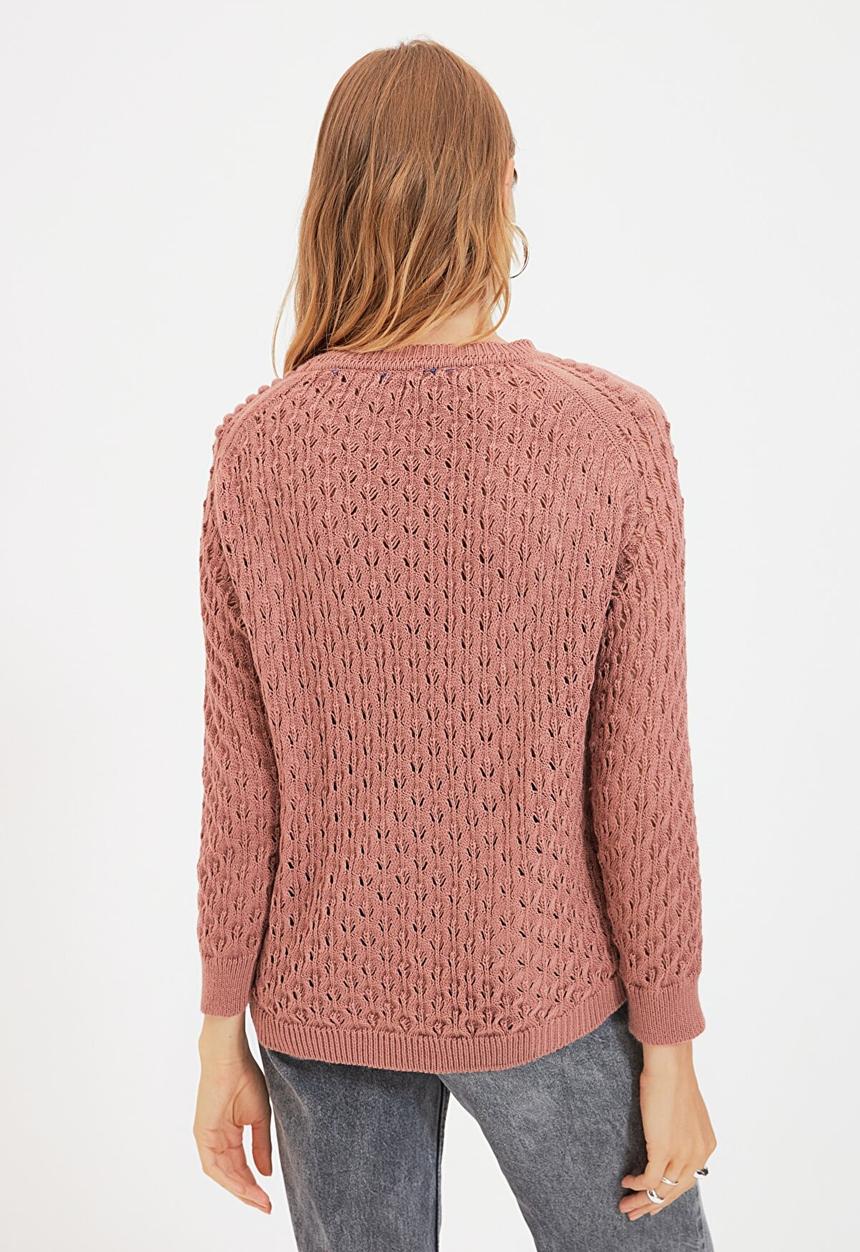 Trendyol - Detailed knit sweater - rose