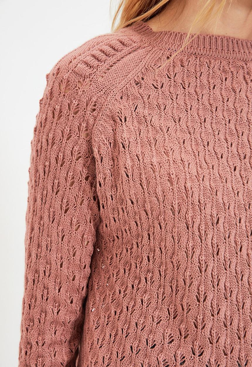 Trendyol - Detailed knit sweater - rose