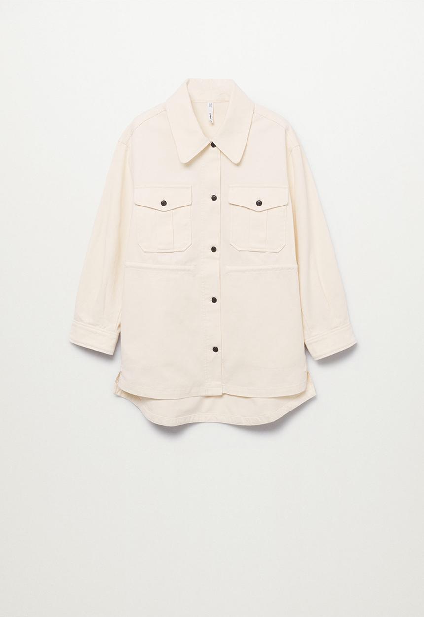 MANGO - Jacket corn - light beige