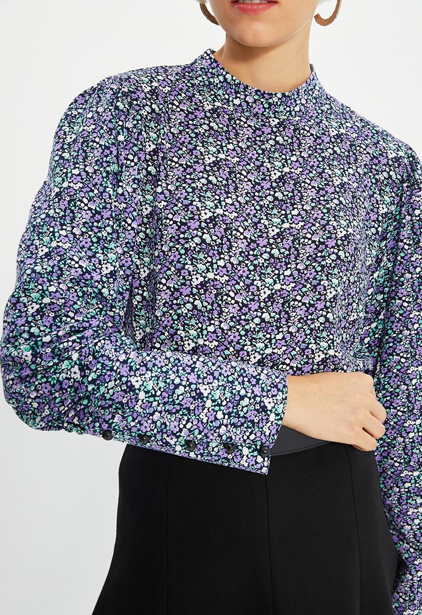 Trendyol - Cuff detailed printed  blouse - multi