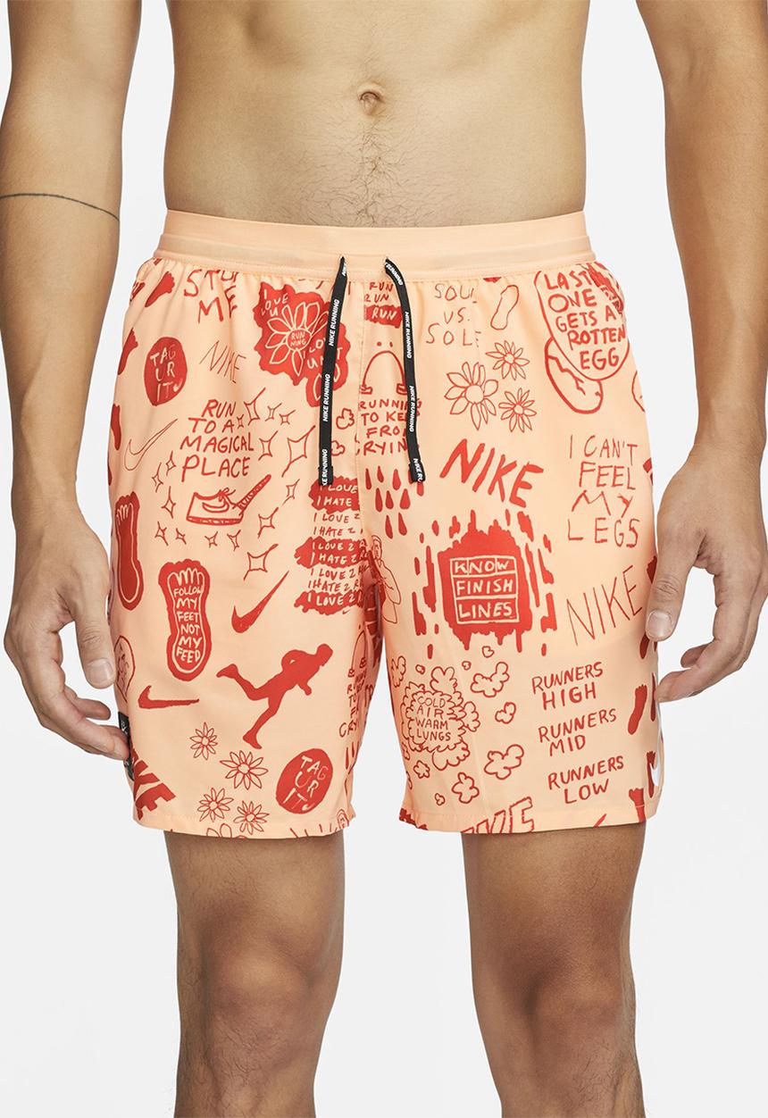 Nike -  Nike Flex Stride AIR Nathan Bell Men's Run Short- orange chalk