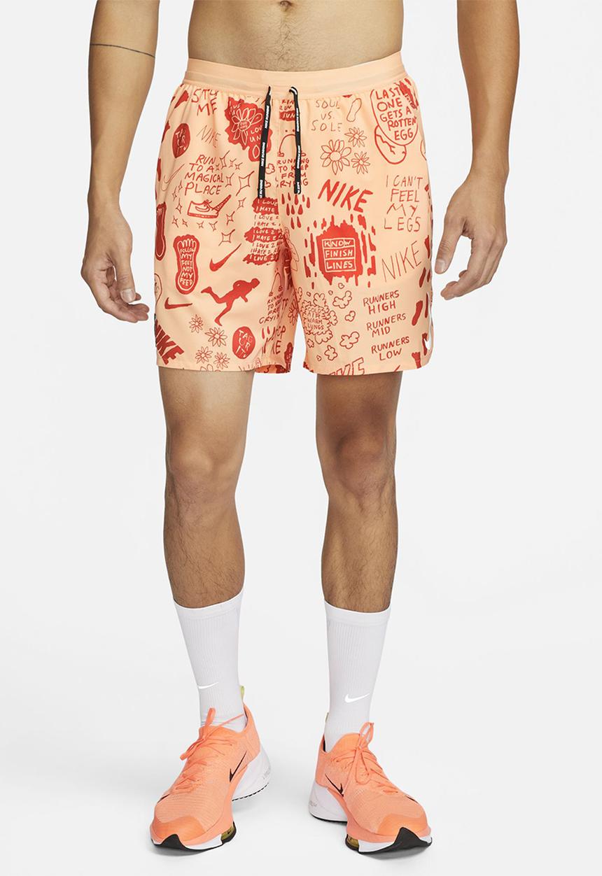 Nike -  Nike Flex Stride AIR Nathan Bell Men's Run Short- orange chalk