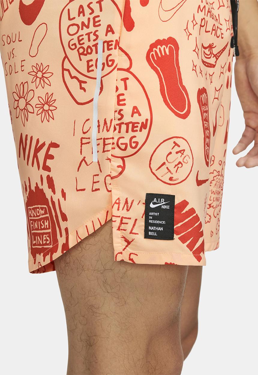 Nike -  Nike Flex Stride AIR Nathan Bell Men's Run Short- orange chalk