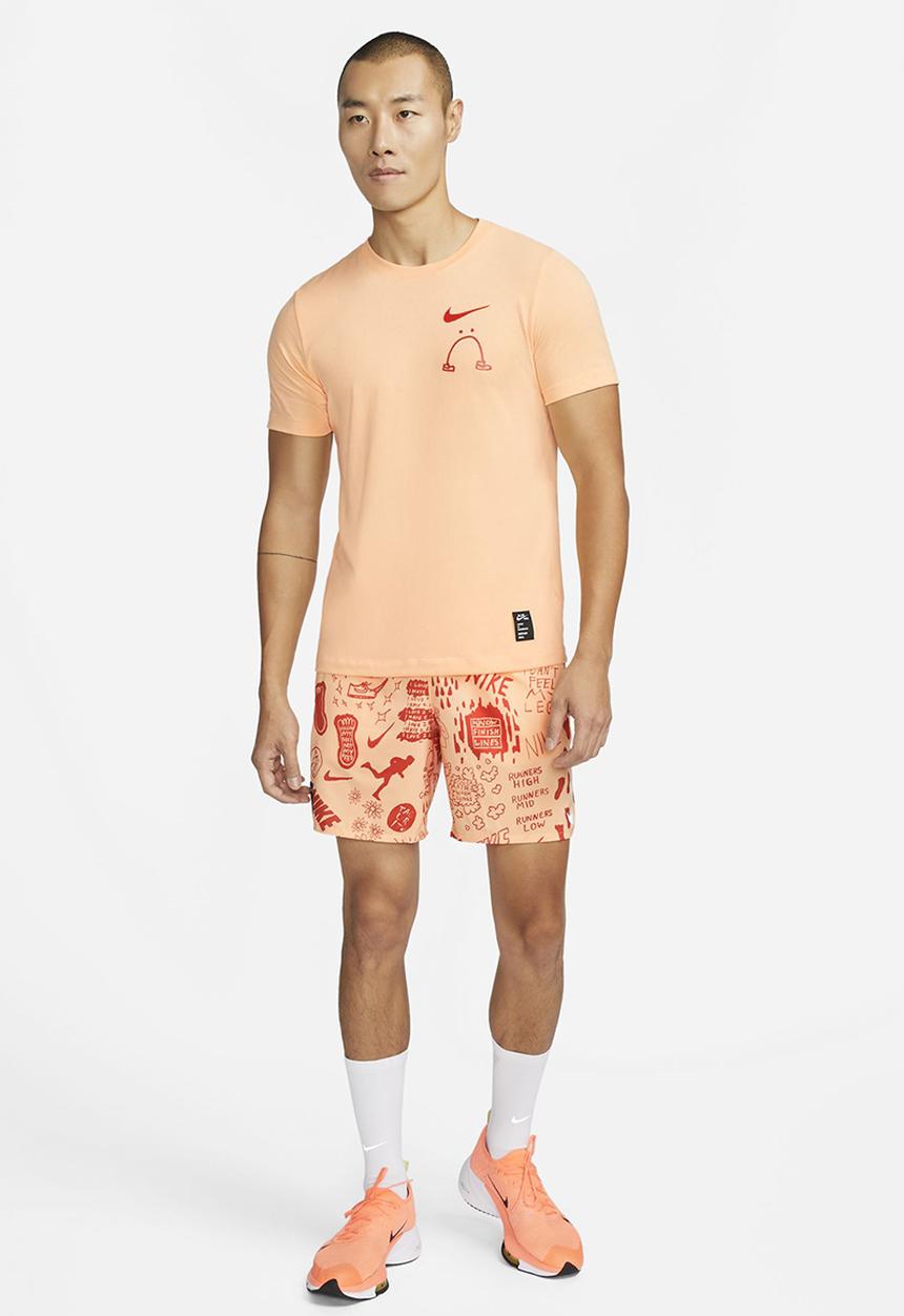 Nike -  Nike Flex Stride AIR Nathan Bell Men's Run Short- orange chalk