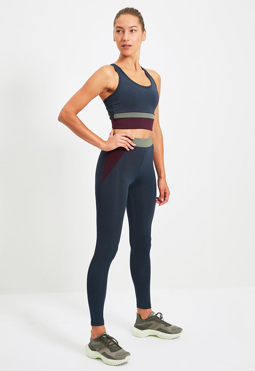 Trendyol - Color block support sports bra - dark navy