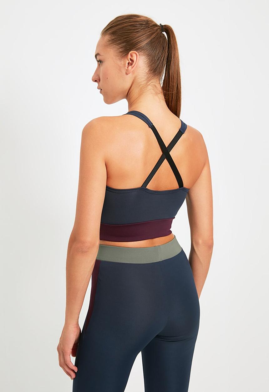 Trendyol - Color block support sports bra - dark navy