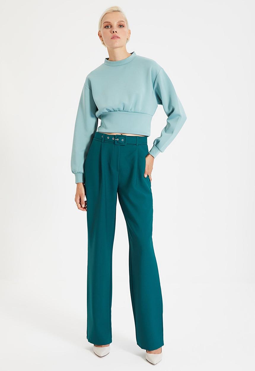 Trendyol - Belted trousers - green