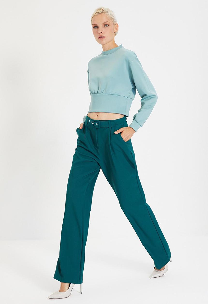 Trendyol - Belted trousers - green