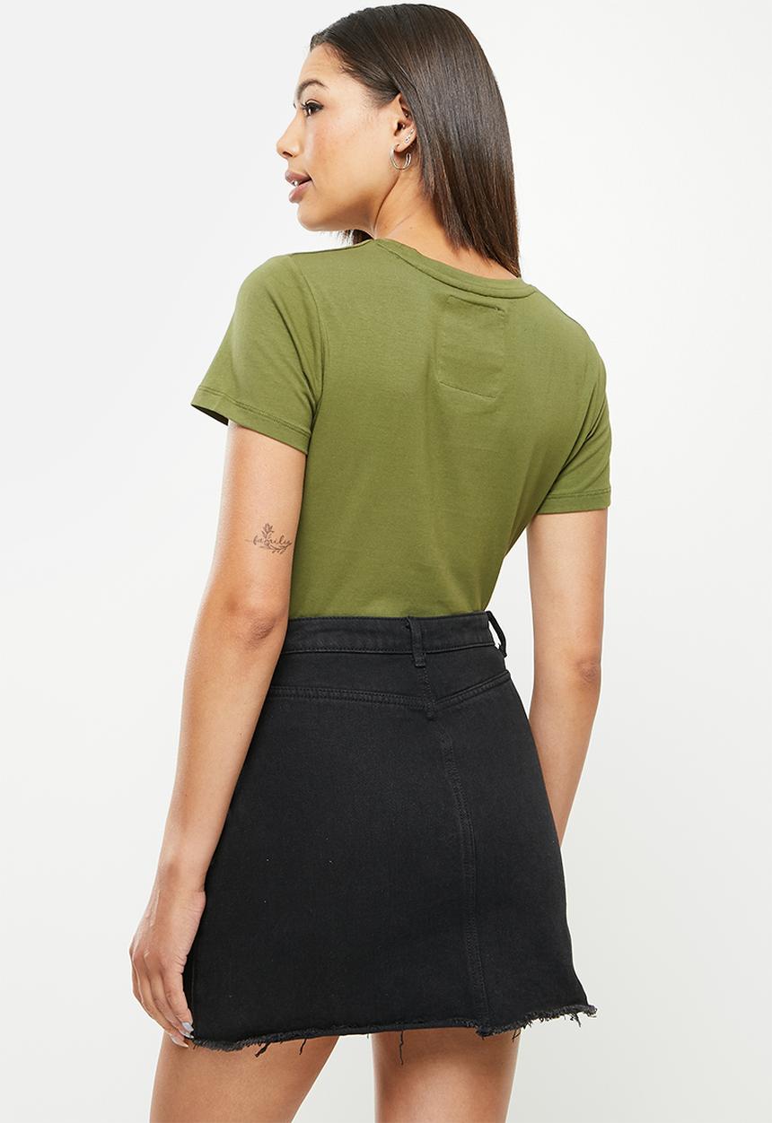 urban° - Ladies urban basic urban t-shirt - olive/mosstore