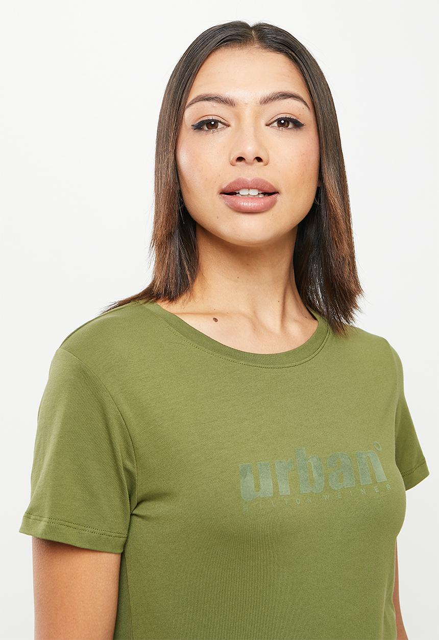 urban° - Ladies urban basic urban t-shirt - olive/mosstore