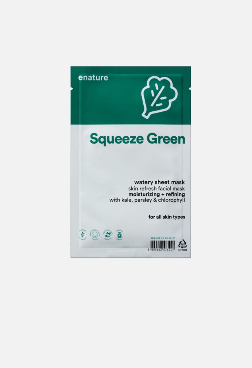 enature - Squeeze Green Watery Sheet Mask 10 Piece Set
