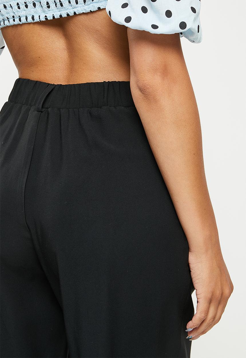 Me&B - Tailored wide leg pant - black