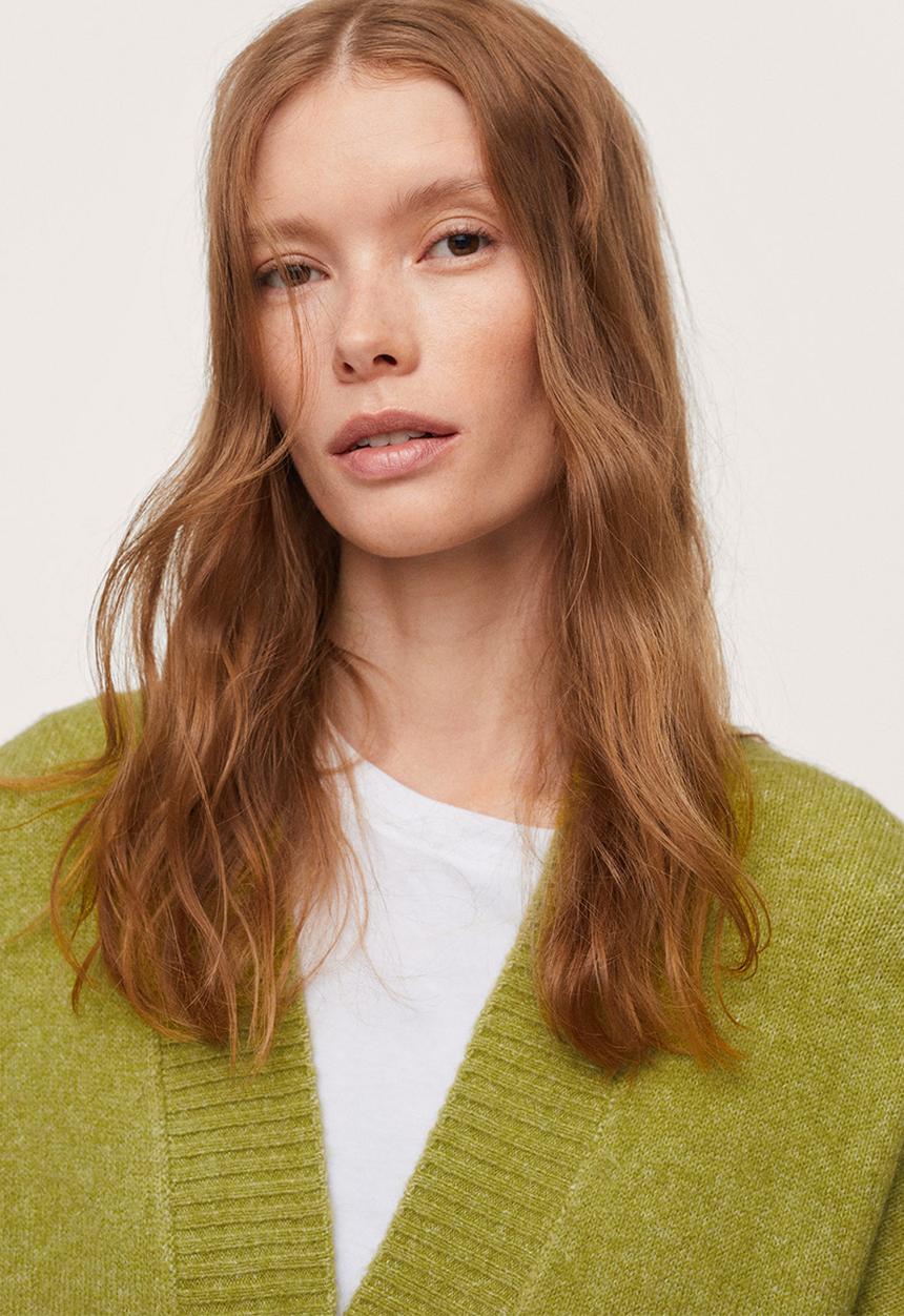 MANGO - Cardigan taldora - medium green