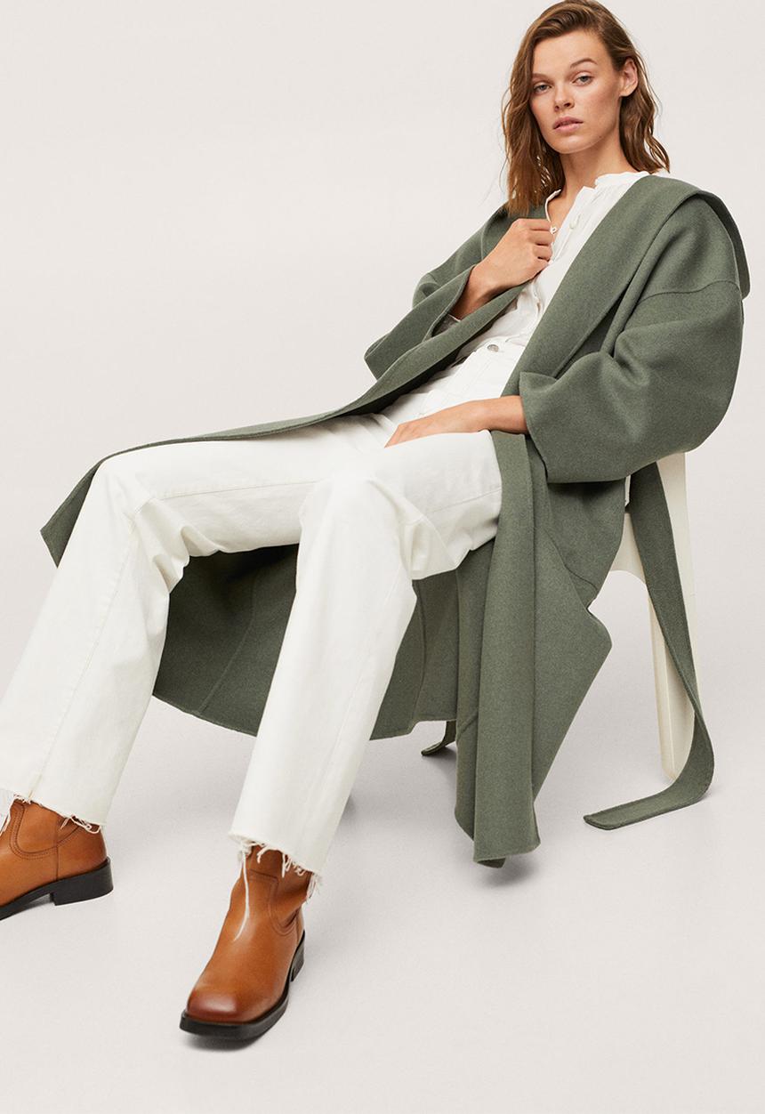 MANGO - Coat mulan - green
