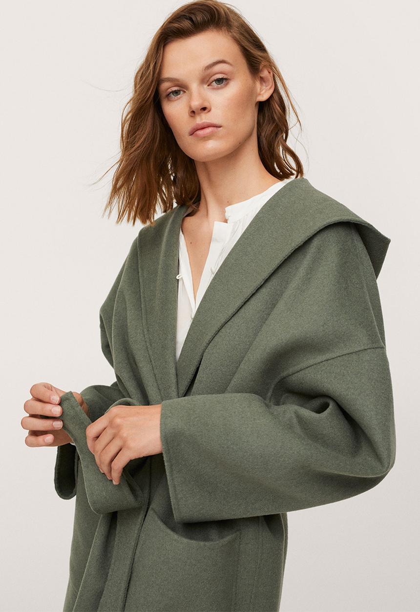 MANGO - Coat mulan - green