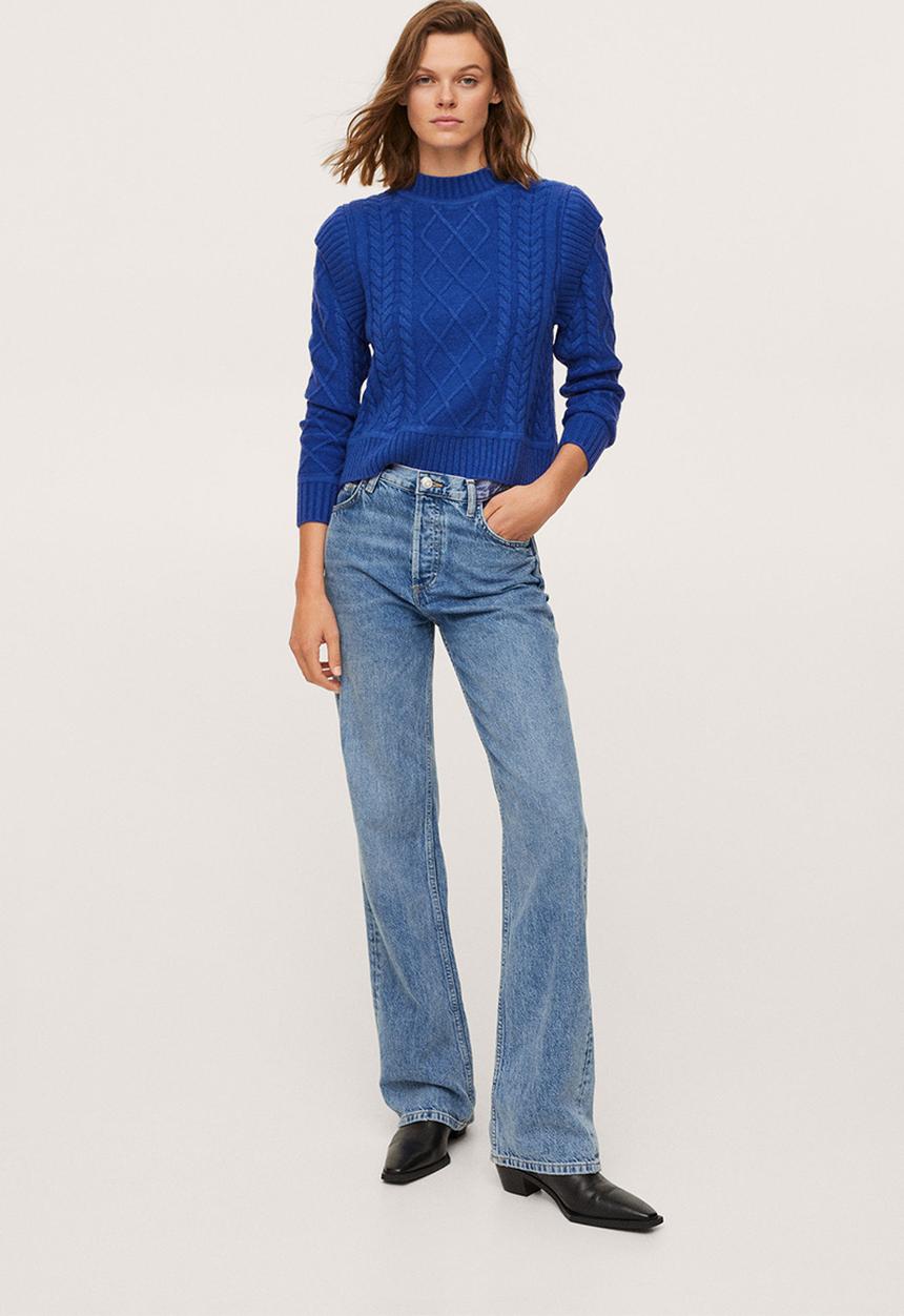 MANGO - Sweater bunny - mid blue
