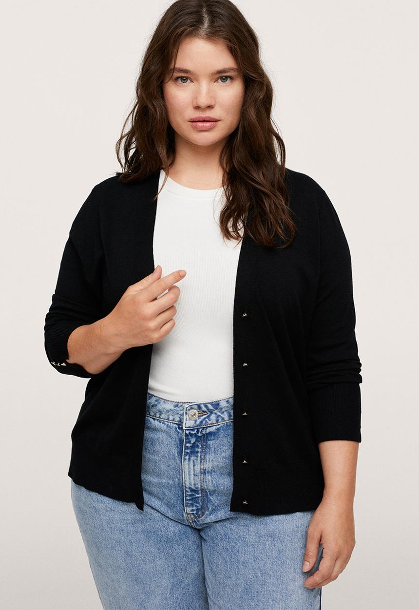 MANGO - Plus cardigan gina - black