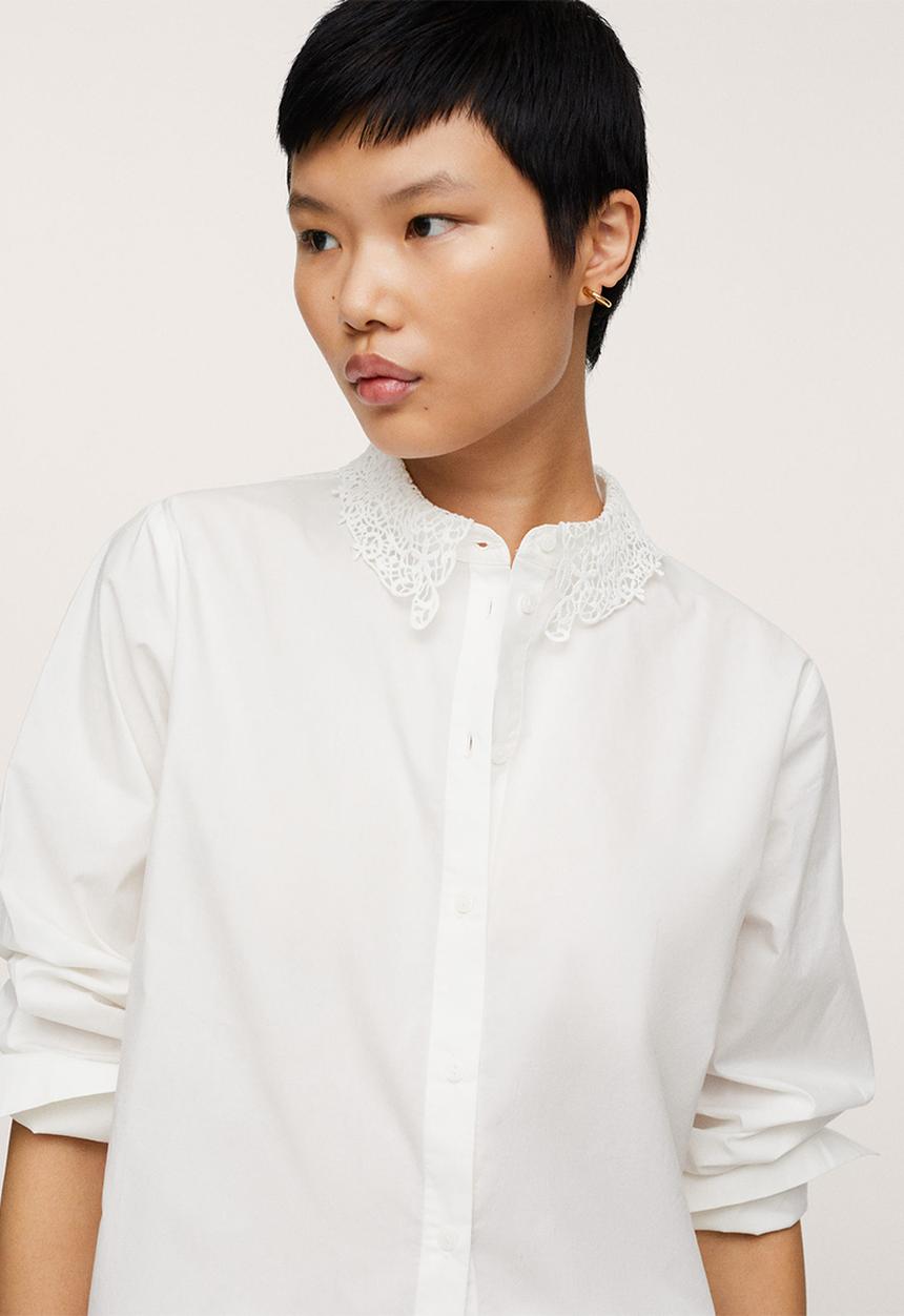 MANGO - Shirt cami - white 