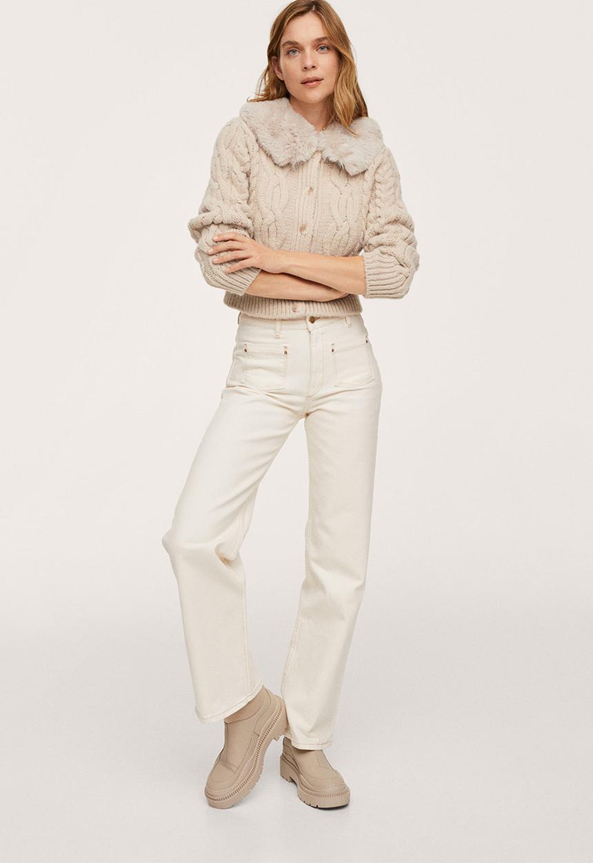 MANGO - Cardigan irina - medium brown