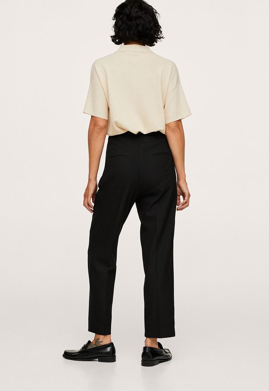MANGO - Trousers celia - black