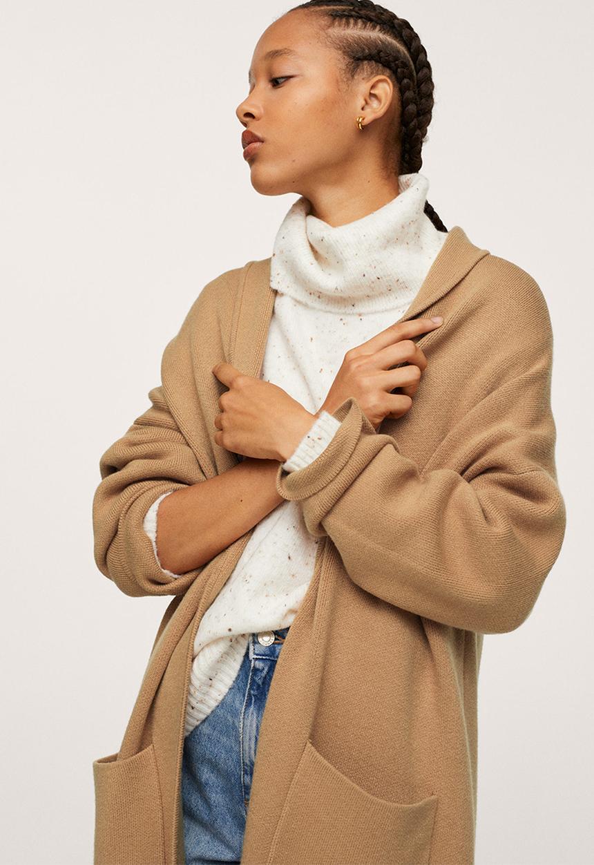 MANGO - Coat ringo - medium brown