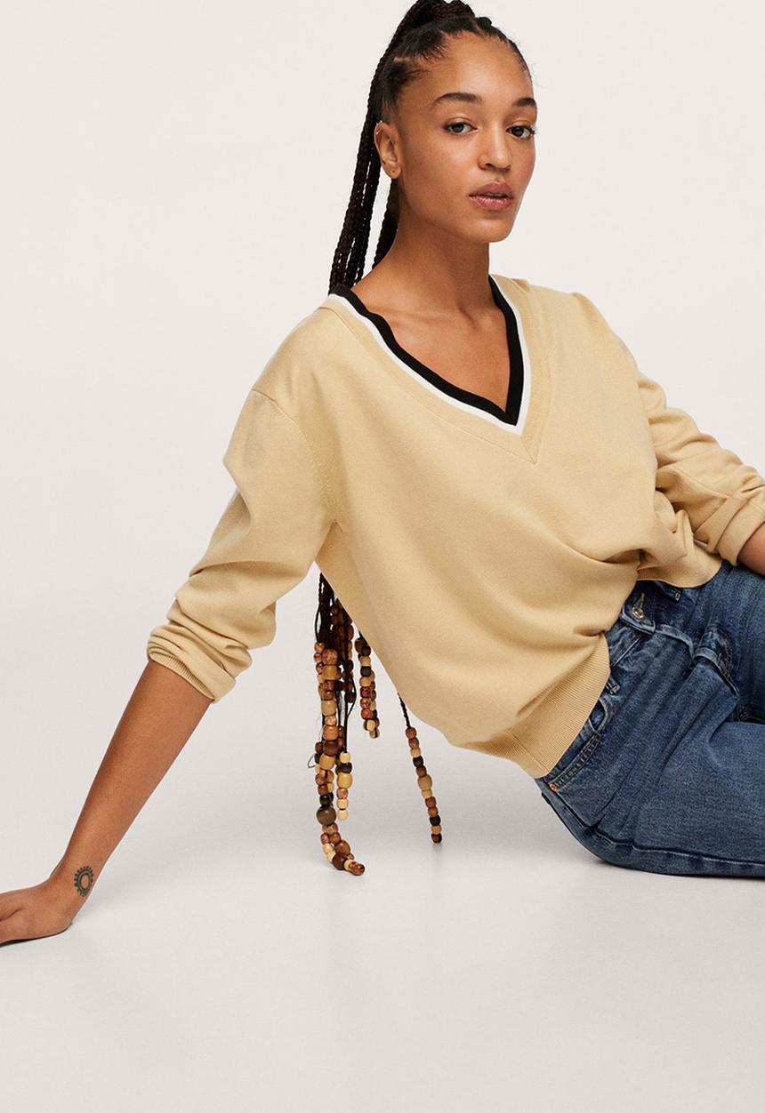 MANGO - Sweater honesty - light beige