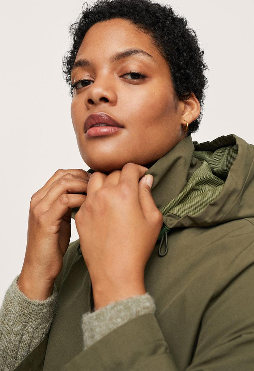 MANGO - Plus parka crew1 - khaki