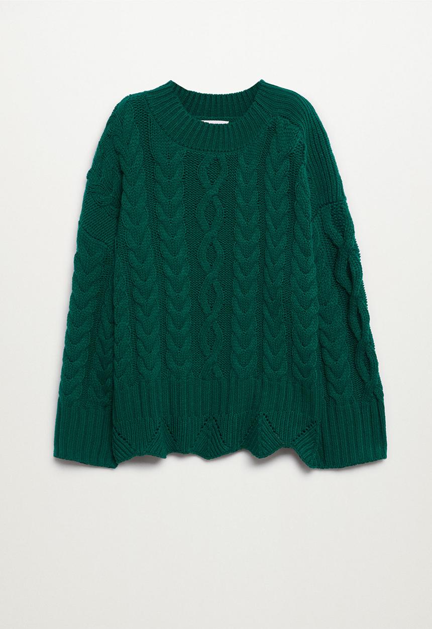 MANGO - Plus sweater greendi - green