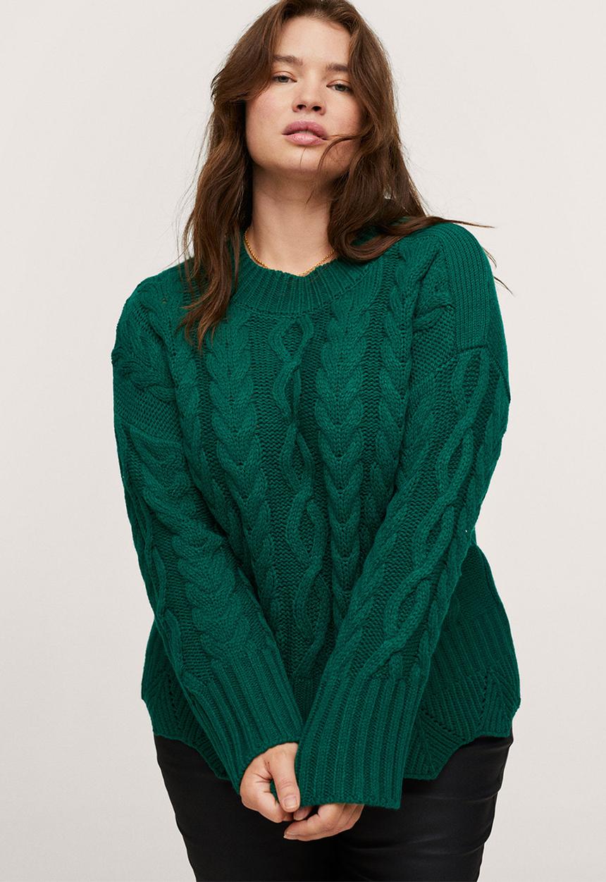 MANGO - Plus sweater greendi - green