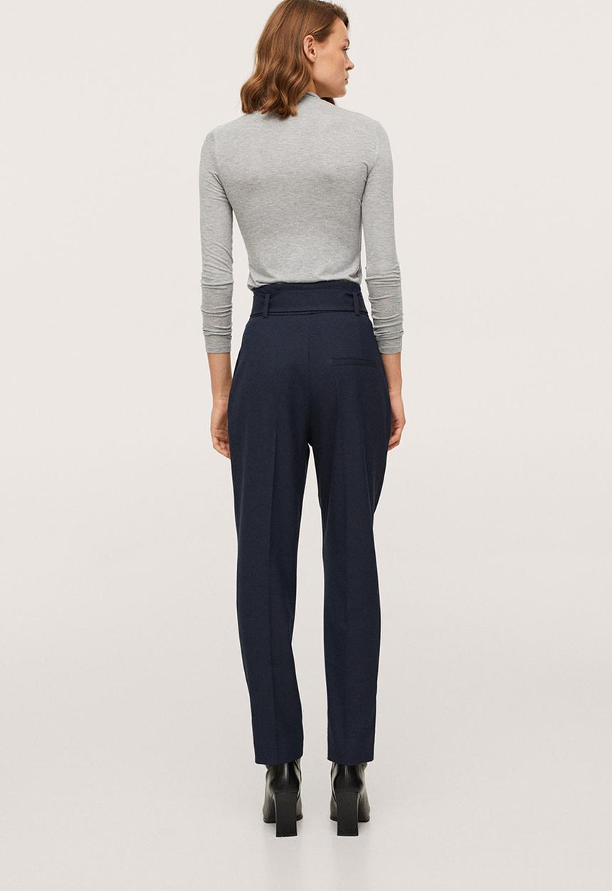 MANGO - Trousers manuel  - navy