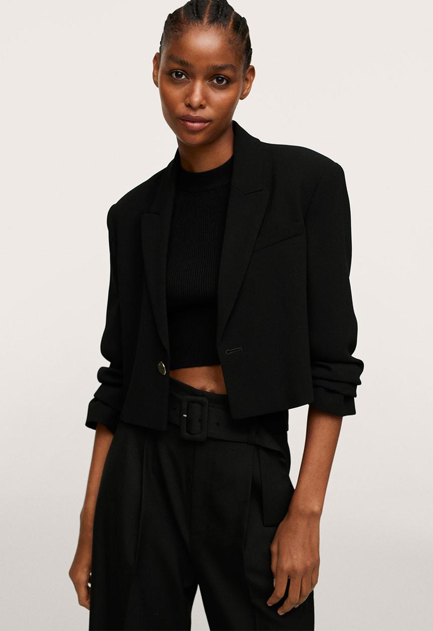 MANGO - Trousers manuel - black