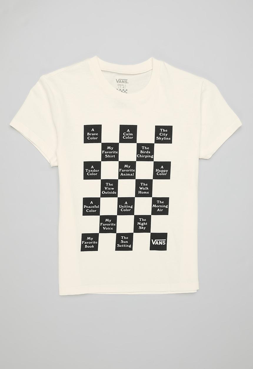 Vans - Checkerboard day girls tee - marshmallow
