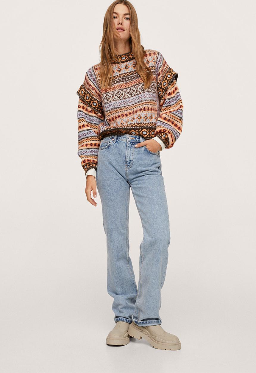 MANGO - Sweater andes - light/pastel brown