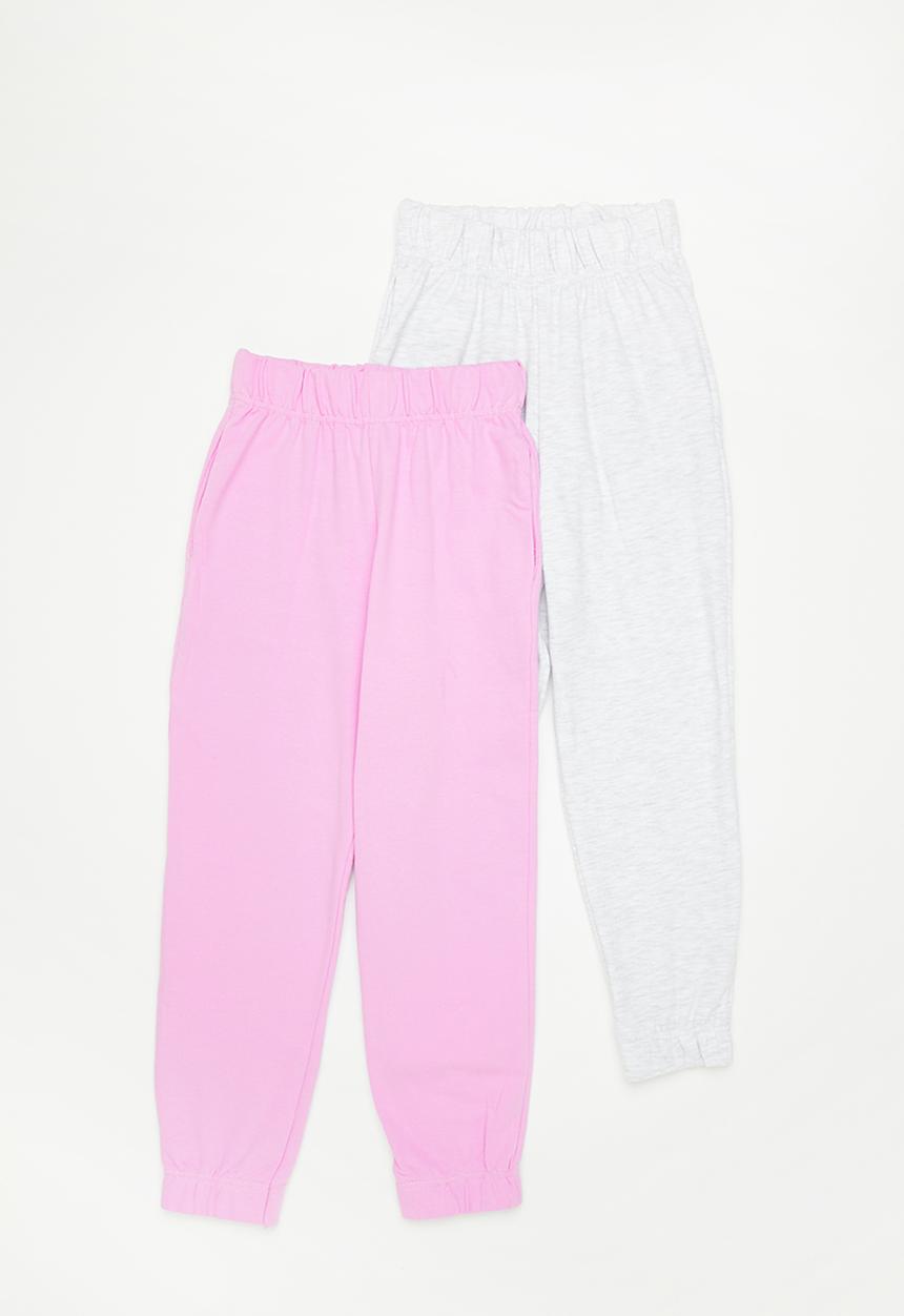 Superbalist - Girls 2 pack joggers - ice melange & lilac