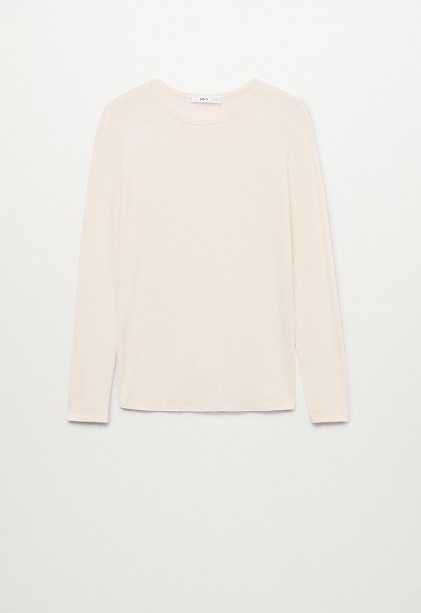 MANGO - T-shirt secondc - light beige