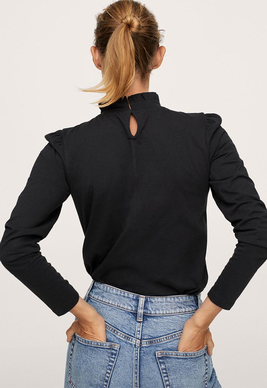 MANGO - T-shirt roca - black